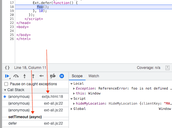 Pause on exceptions - Chrome DevTools - Dev Tips