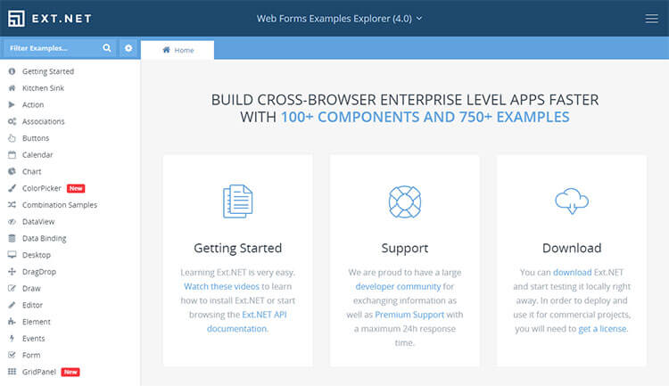 ASP.NET MVC and Web Forms Examples Explorers
