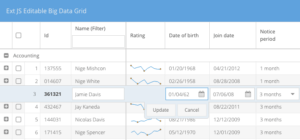 Ext JS Editable Big Data Grid