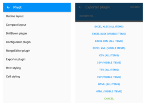 Ext JS 6.2 Modern Pivot Grid