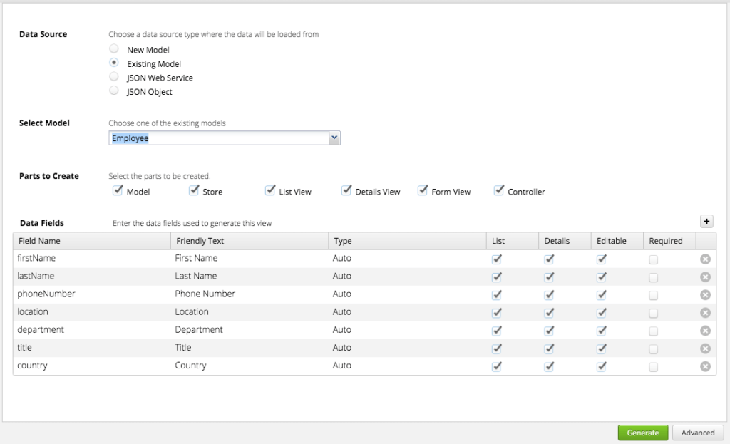 Architect Data UI Builder