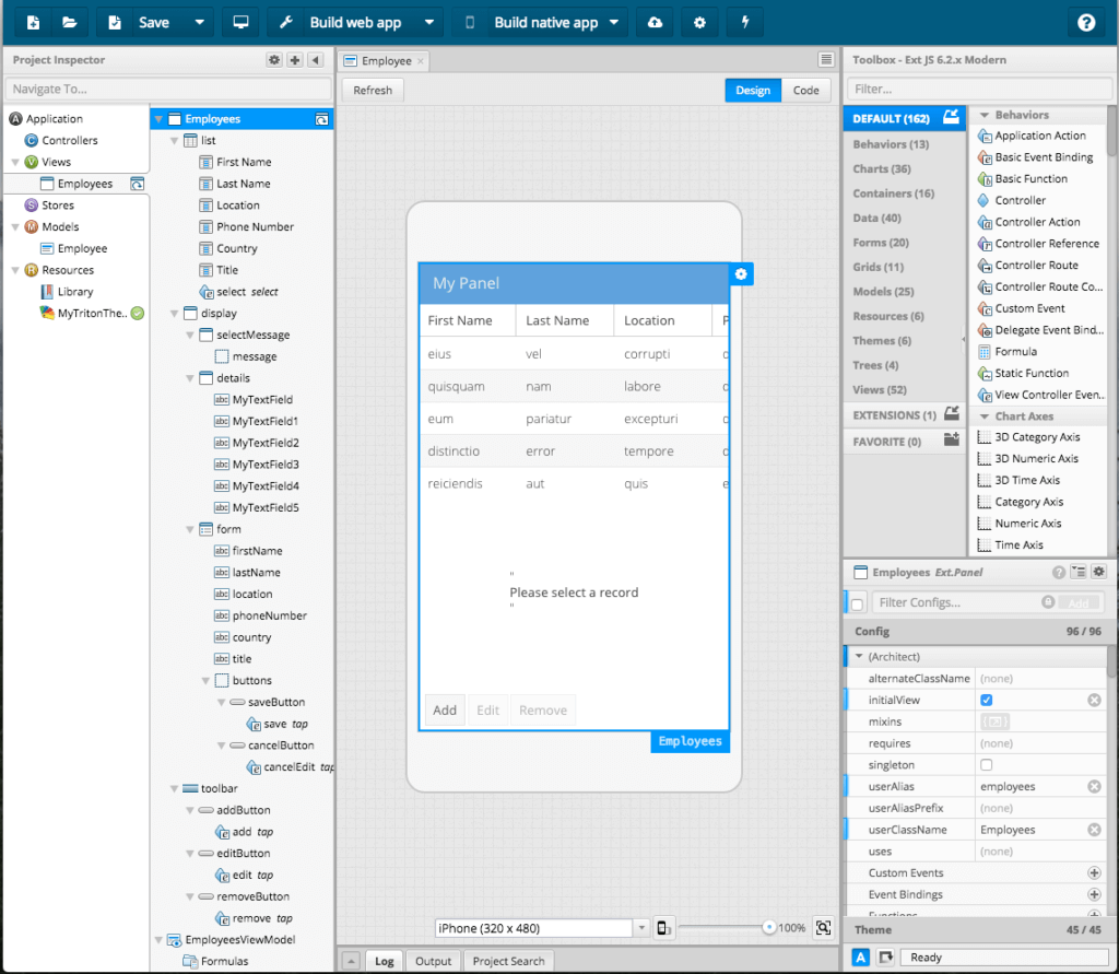 Architect Sample Employee Data Model