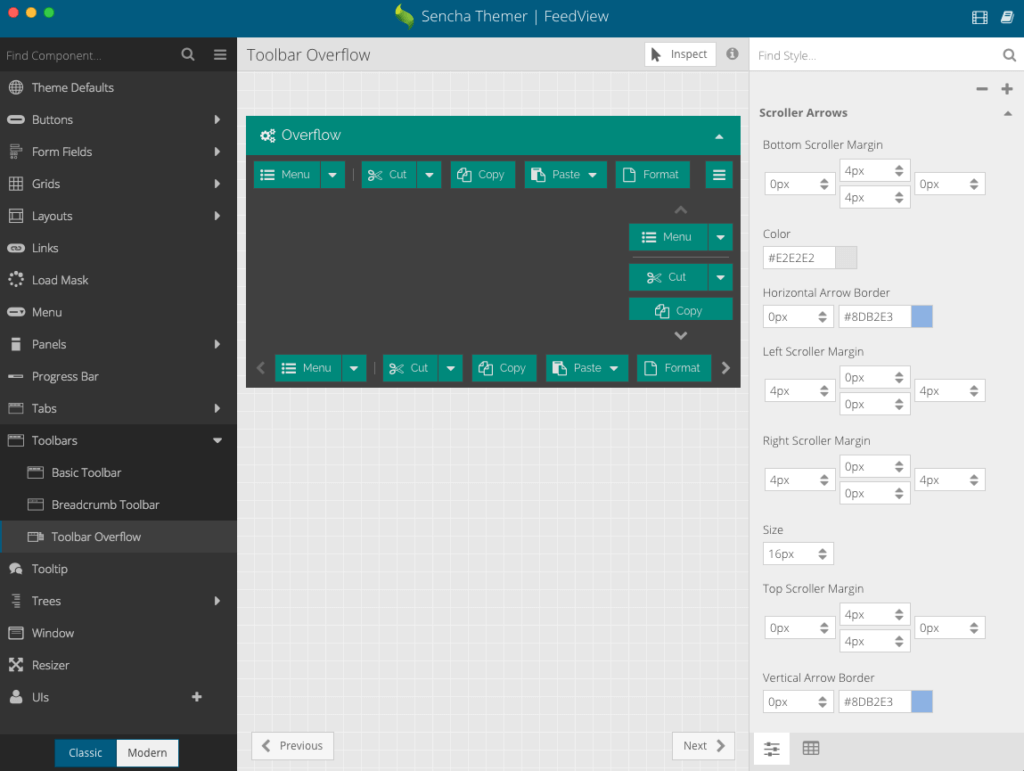 Style Ext JS 6.0 and 6.2 Classic Toolkit Components