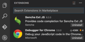 Visual Studio Code - Debugger for Chrome extension