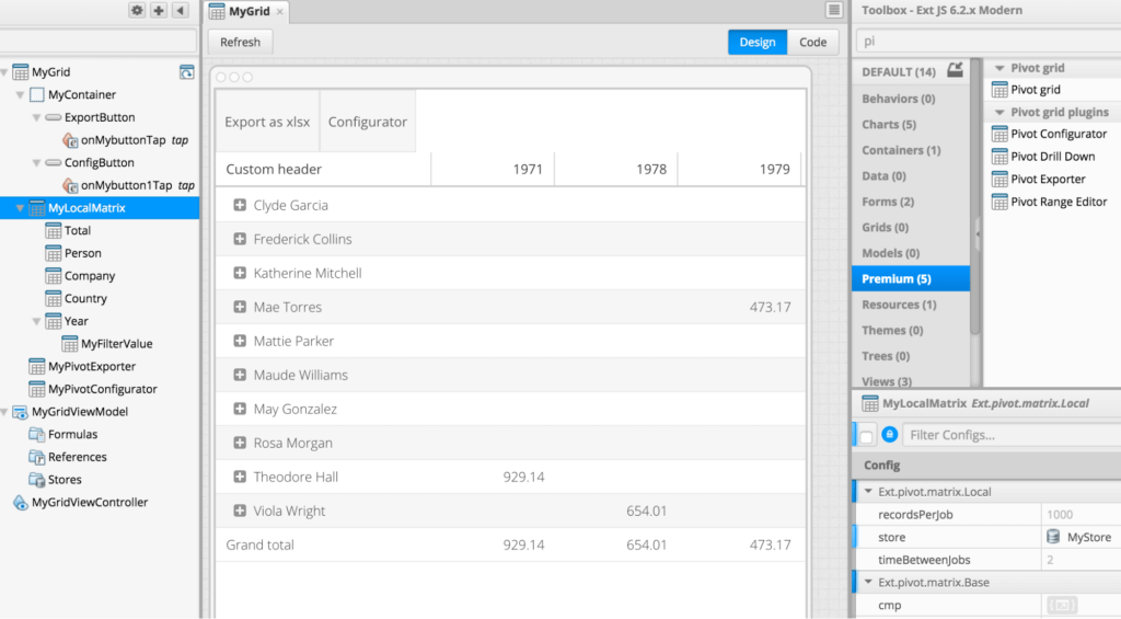 Architect 4.1 EA - Drag and Drop Pivot Grid Component