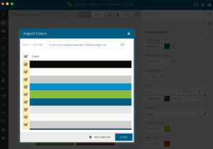 Import Colors from CSS