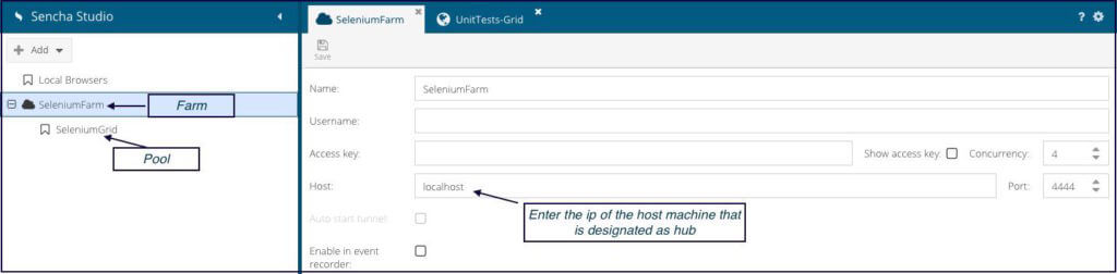 Sencha Test - Connecting the Selenium Grid