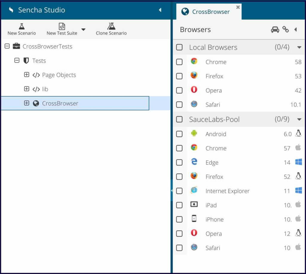 Sencha Test - Cross-Browser Testing