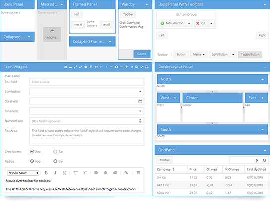 Sencha Ext JS Components