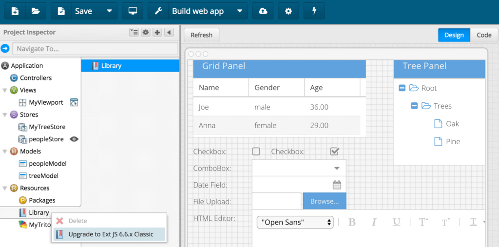Ext JS 6.6 framework