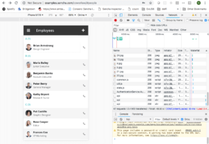 Coworkee Sample App: Page Reload Detects Mobile & UI Adapts