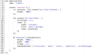 Sencha Fiddle example source