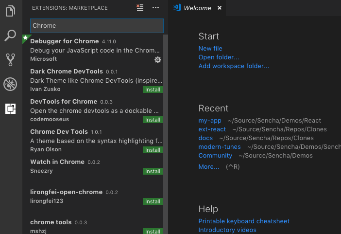 VScode Chrome Debug | Sencha