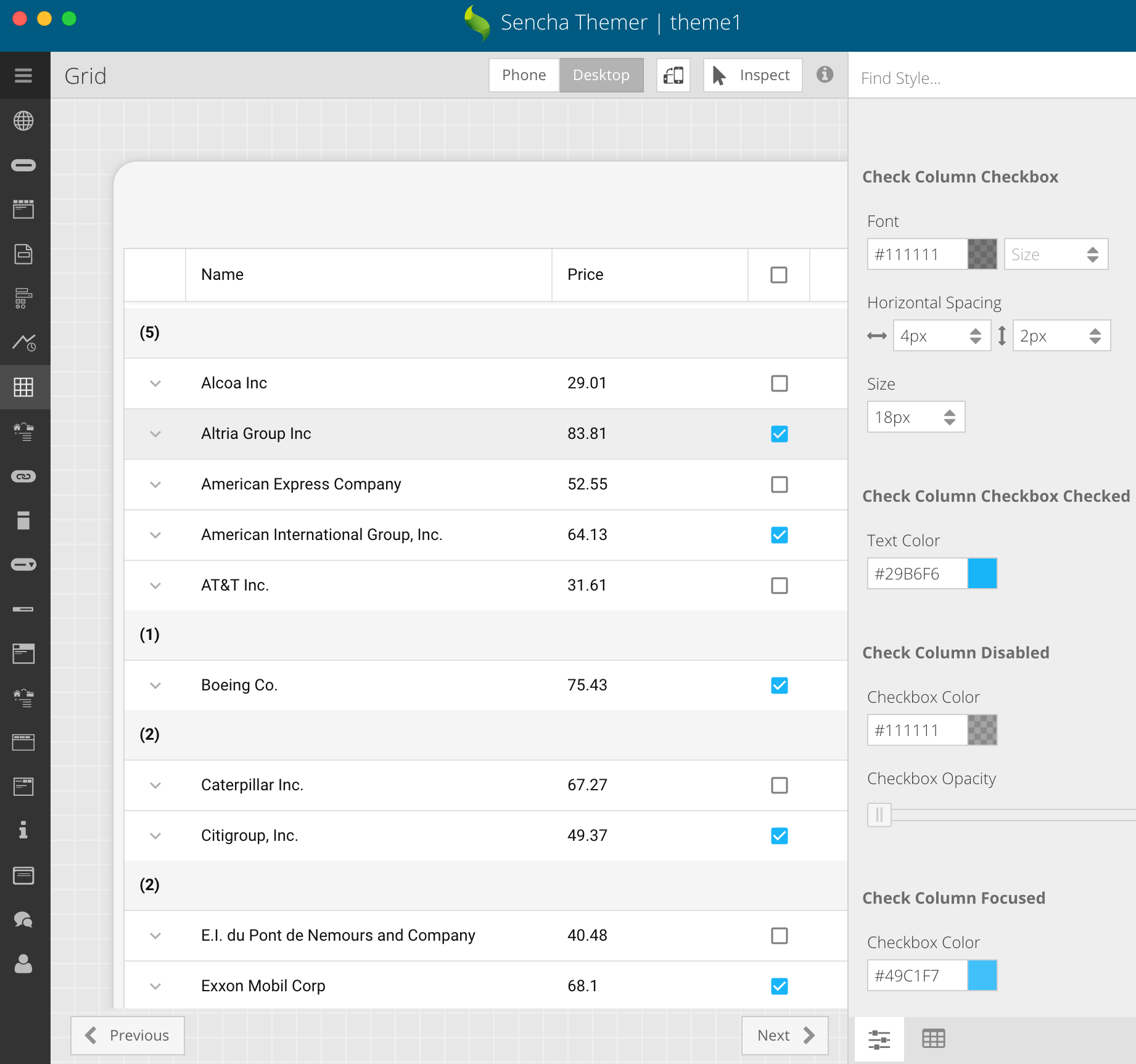 ExtAngular Grid Filtering