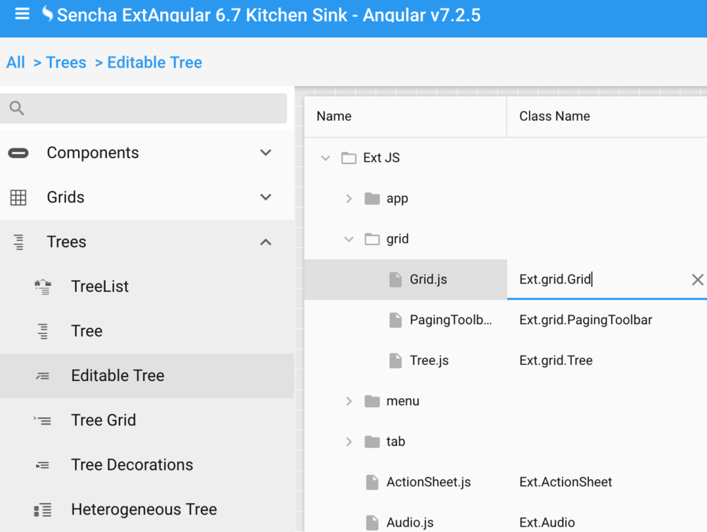 ExtAngular Tree Component