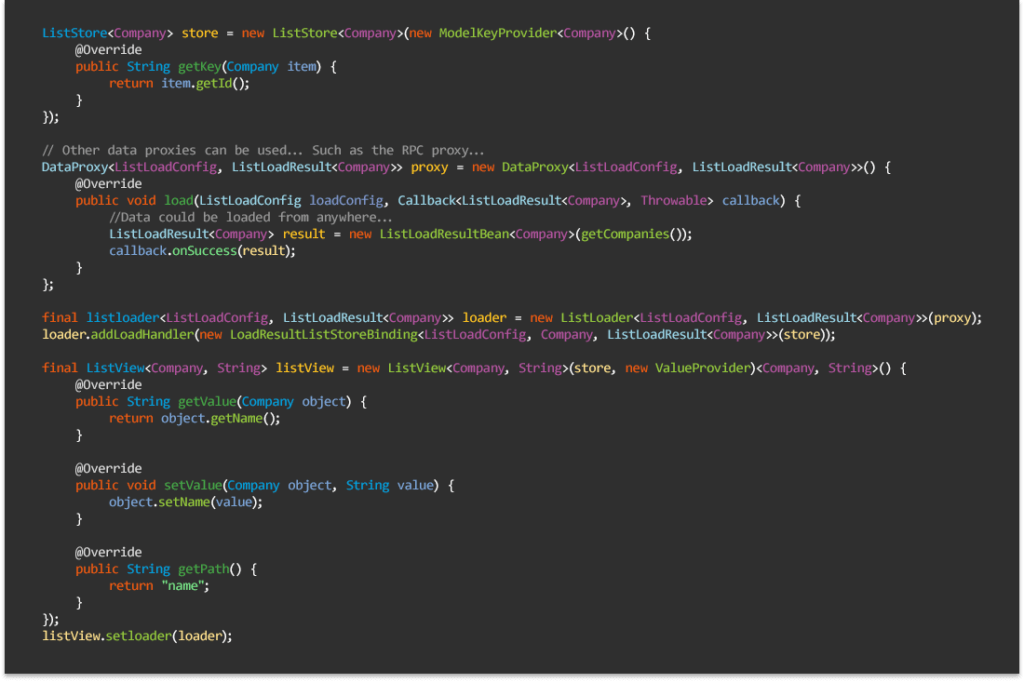 Sencha GXT Data Package