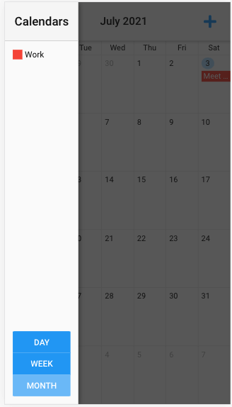 Sencha Ext JS calendar app responsive mobile view