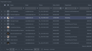 What is a react data grid