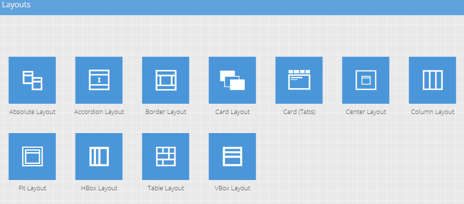 Sencha JS UI widgets