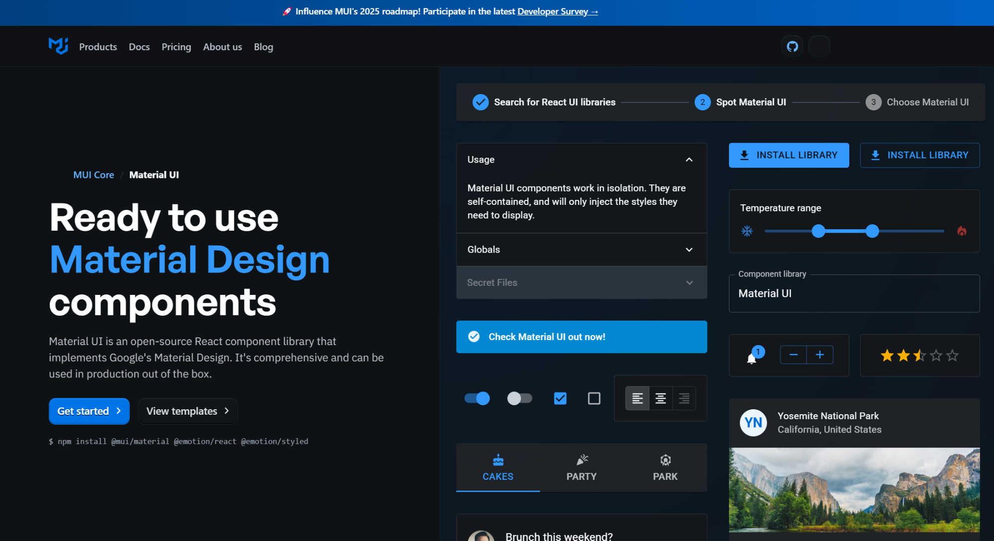 3. Material-UI (MUI)