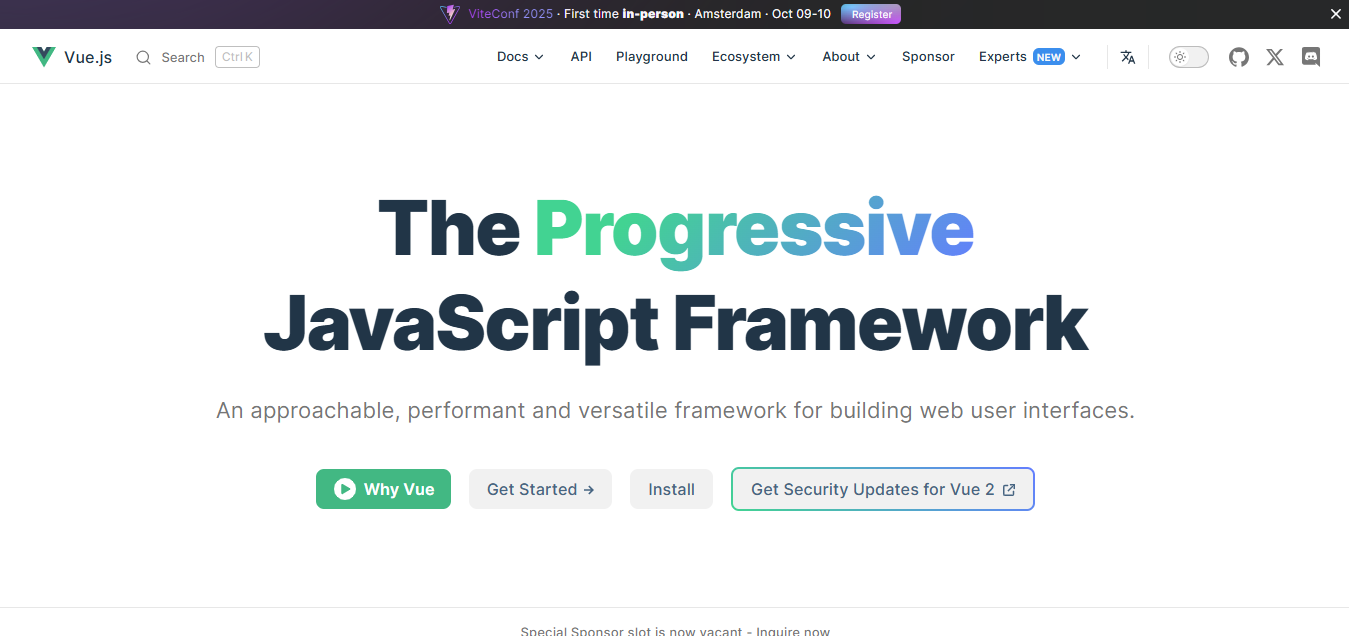 Vue.js – Lightweight and Developer-Friendly