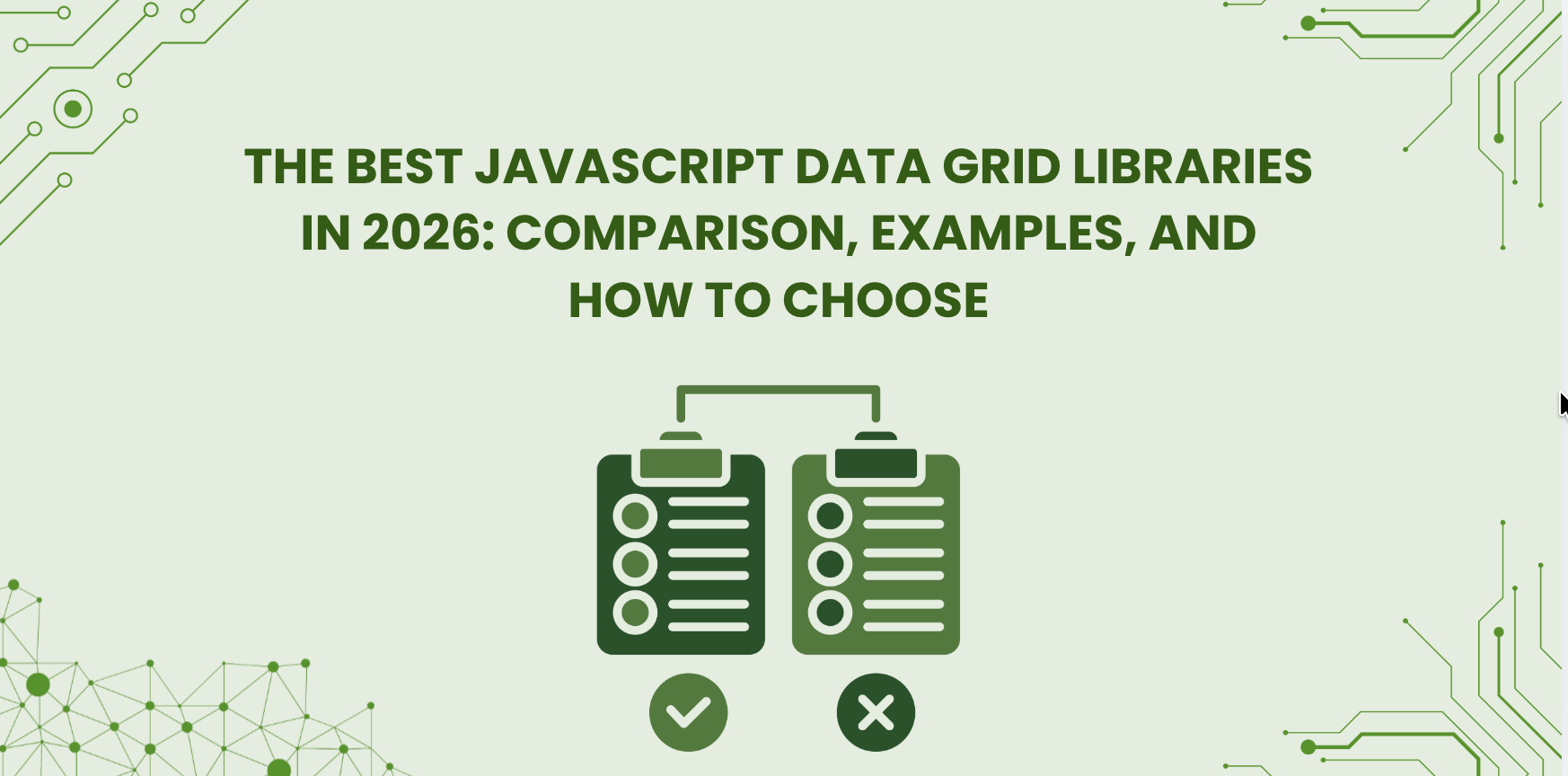 The Best JavaScript Data Grid Libraries in 2026: Comparison, Examples, and How to Choose