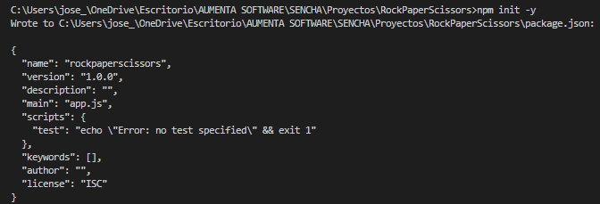 Initialize npm