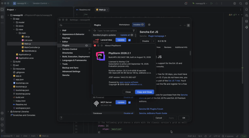 Sencha IDE Plugins - JetBrains 6.0.18 Is Here